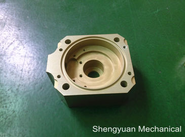 Alloggio giallo dorato lavorante di Powdercoat dell'alluminio 5083 del convertito di precisione fredda di CNC
