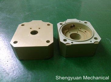 Alloggio giallo dorato lavorante di Powdercoat dell'alluminio 5083 del convertito di precisione fredda di CNC