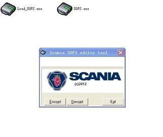 I contentini di Scania lo strumento Scania VCI del redattore che 2 contentini archiva il Encryptor/Decryptor con modificano i parametri