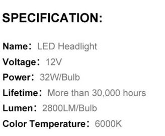 Automobile/pezzi di ricambio automatici di H1 LED del faro 32W 2800LM 6000K dei fari di bianco