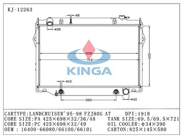 sostituzione del radiatore di 95 - 98 FZJ80G Toyota Landcruiser, trasmissione automatica